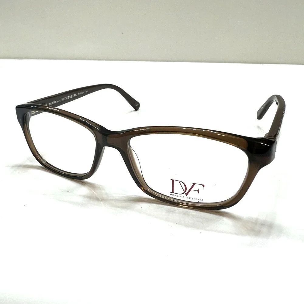 NEW Diane von Furstenberg 5054 201 Translucent Brown Eyeglasses Frames 50-15-135